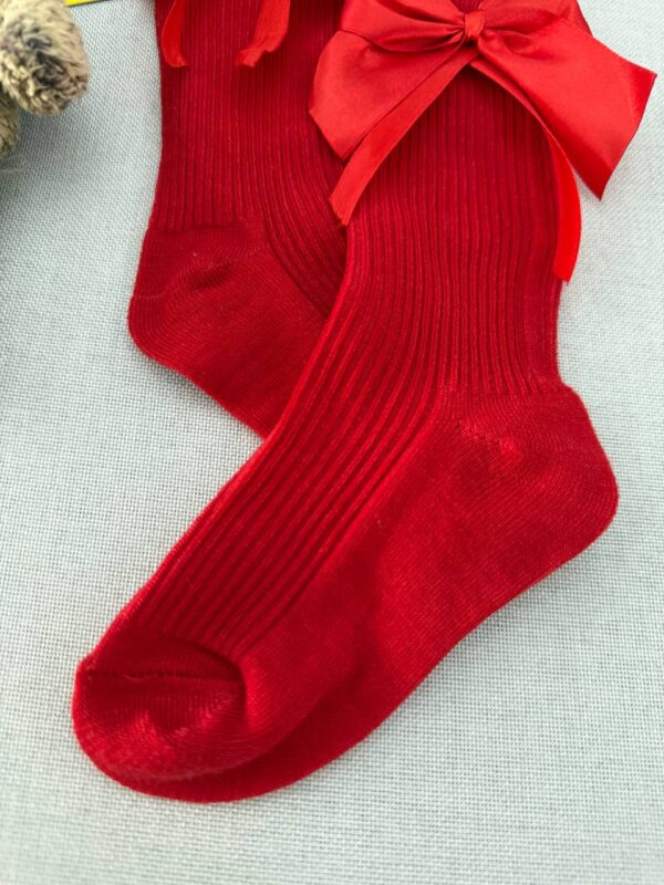 جوراب کبریتی ساق بلند پاپیونی یلدایی 🍉 - Image 3