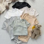 بادی کبریتی آستین کوتاه اورجینال برند H&M