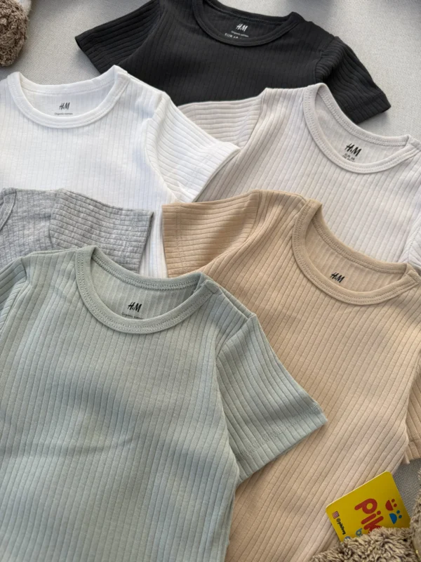 بادی کبریتی آستین کوتاه اورجینال برند H&M - Image 2