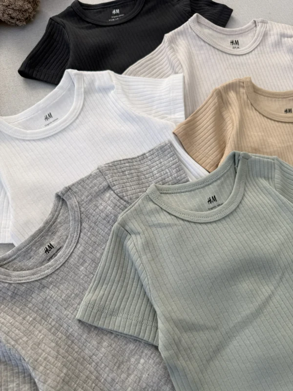 بادی کبریتی آستین کوتاه اورجینال برند H&M - Image 3