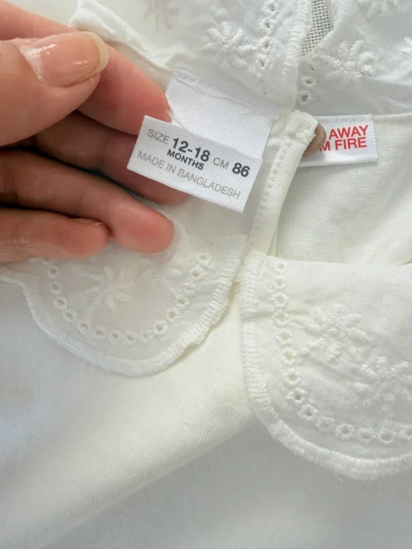 بادی یقه خامه دوزی آستین کوتاه اورجینال برند ZARA - Image 6