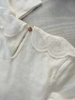 بادی یقه خامه دوزی آستین کوتاه اورجینال برند ZARA - Image 4