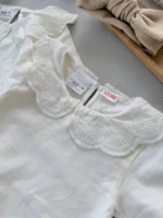 بادی یقه خامه دوزی آستین کوتاه اورجینال برند ZARA - Image 2