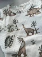 بادی آستین بلند کبریتی و شلوار برند newbie - Image 2