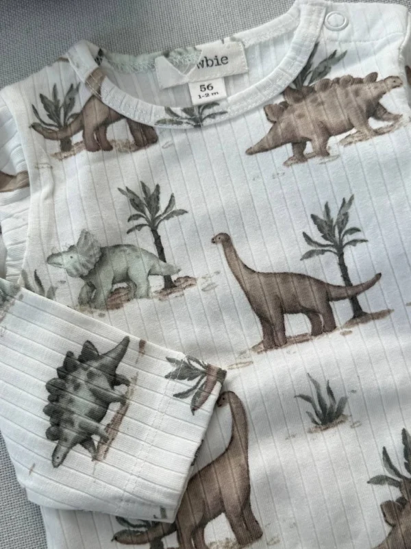 بادی آستین بلند کبریتی و شلوار برند newbie - Image 2