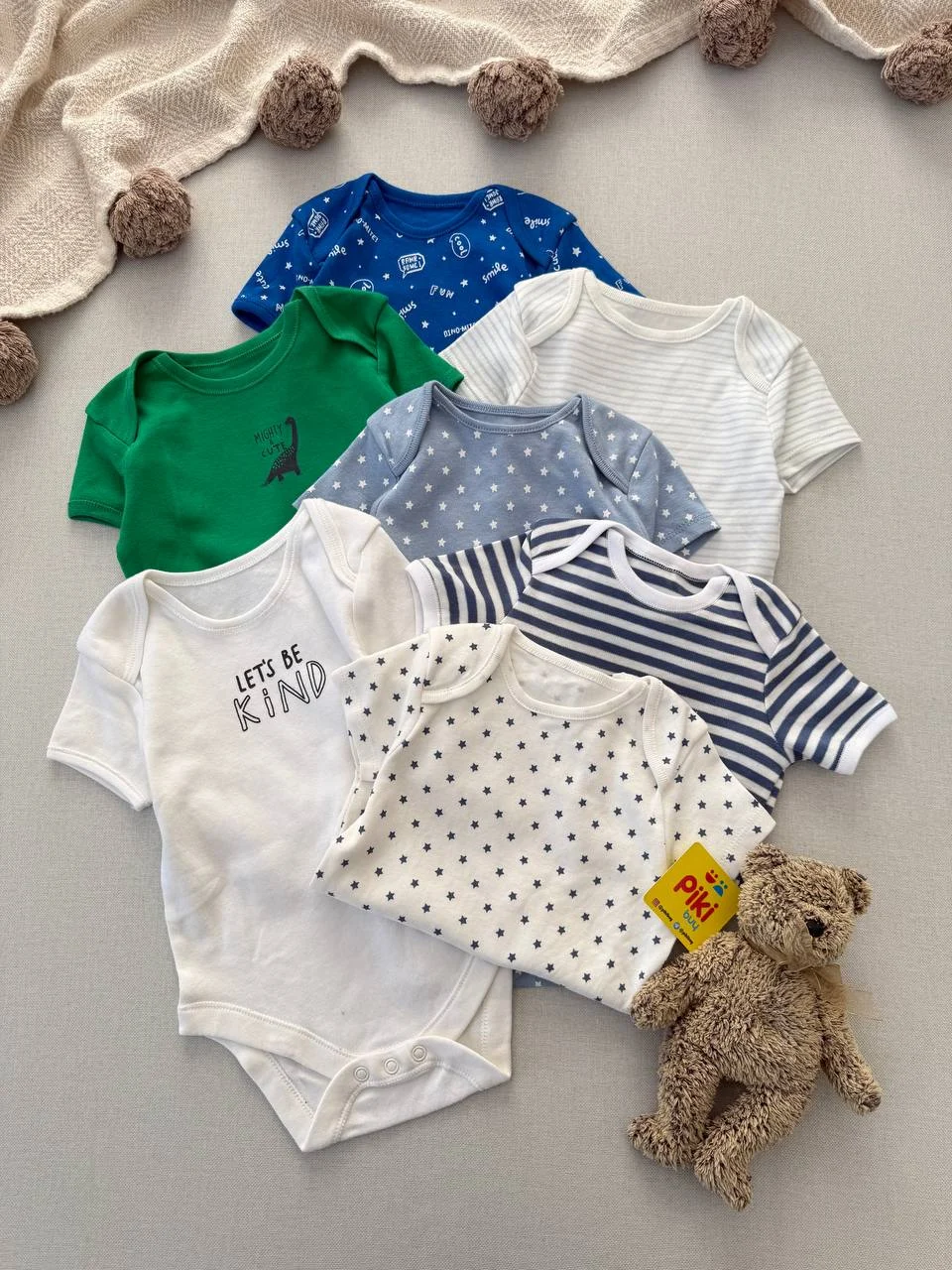 photo_1_2026-02-16_17-50-43 بادی آستین کوتاه میکس (4-6 ماه/ 39 سانت) - Image 1