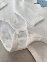 بادی آستین بلند برند H&M طرح فیل طوسی - Image 3