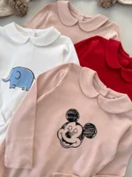 بادی  یقه ب ب آستین بلند برند H&M - Image 2