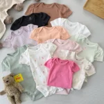 بادی بیسیک سرشانه چیندار آستین کوتاه اورجینال برند H&M