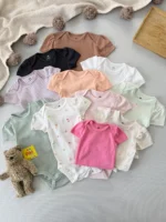 بادی بیسیک سرشانه چیندار آستین کوتاه اورجینال برند H&M