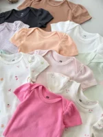 بادی بیسیک سرشانه چیندار آستین کوتاه اورجینال برند H&M - Image 2