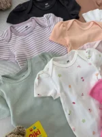 بادی بیسیک سرشانه چیندار آستین کوتاه اورجینال برند H&M - Image 4