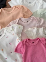 بادی بیسیک سرشانه چیندار آستین کوتاه اورجینال برند H&M - Image 5