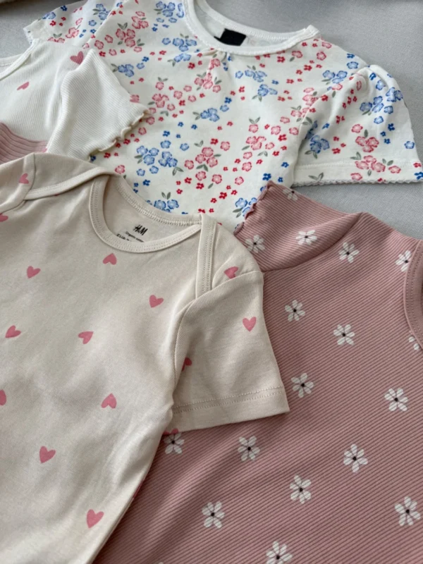 بادی آستین کوتاه اورجینال برند H&M (نوزادی تا 1 سال) - Image 3