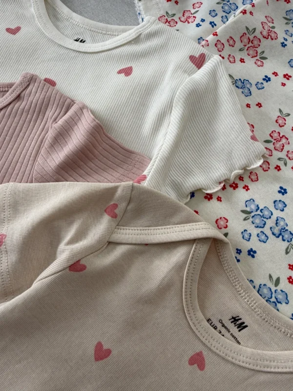 بادی آستین کوتاه اورجینال برند H&M (نوزادی تا 1 سال) - Image 4