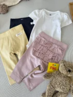 شلوار نوزادی لگ پشت چیندار دخترانه برند newbie (1-2 ماه) - Image 6