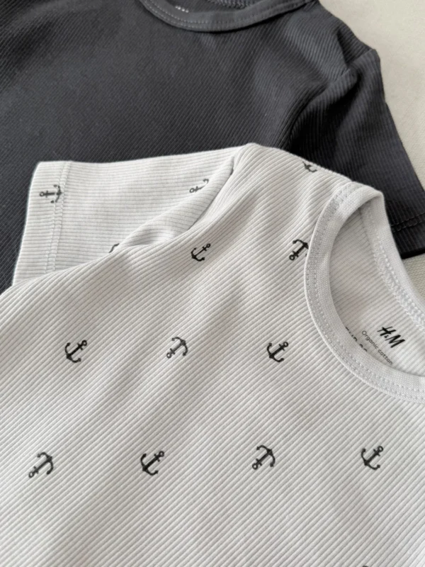 بادی کبریتی آستین کوتاه اورجینال برند H&M - Image 2
