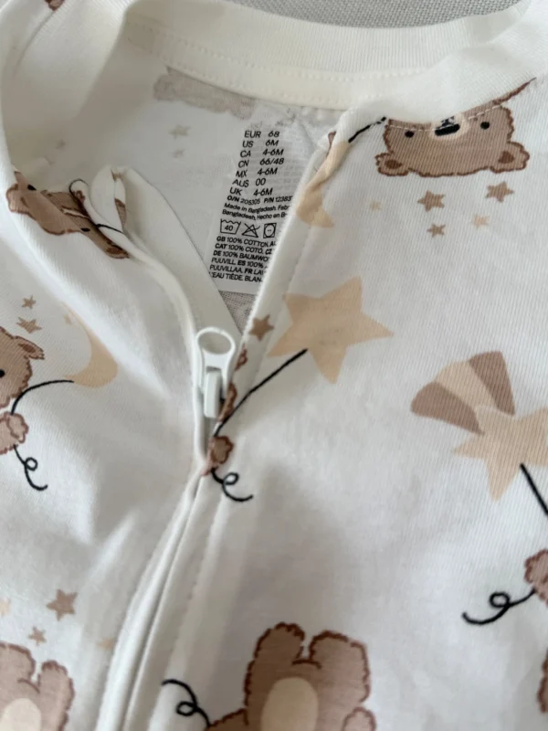 پارت جدید سرهمی اورجینال برند H&M طرح تدی و ماه و ستاره - Image 5