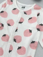 سرهمی بدون جوراب برند H&M طرح توت فرنگی (نوزادی تا6ماه) - Image 2