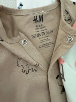 سرهمی بدون جوراب برند H&M زمینه شیرکاکائویی (نوزادی تا6ماه) - Image 2