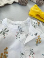 رامپرز گلدار سرشانه چیندار دخترانه اورجینال برند H&M - Image 5