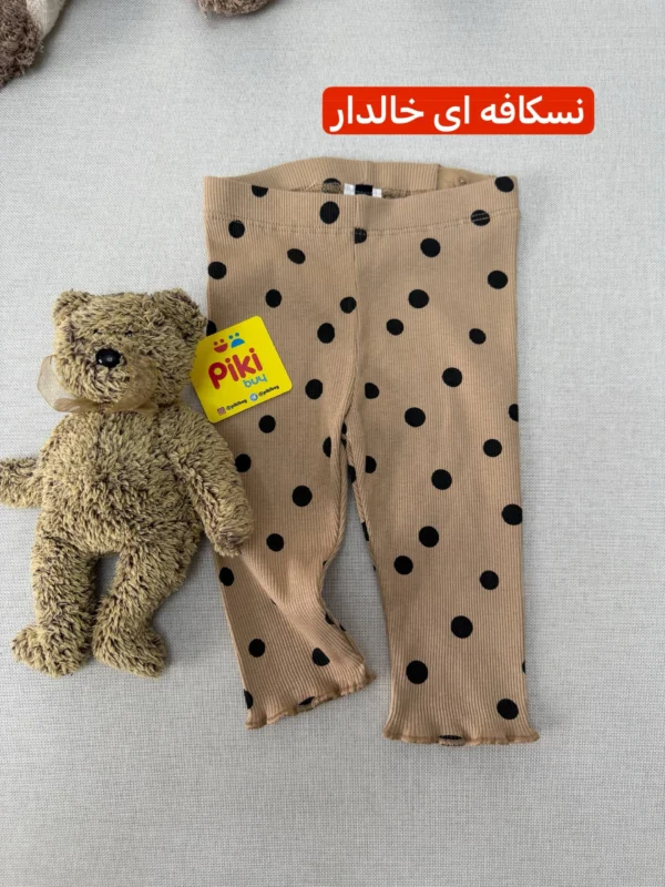 شلوار کبریتی دخترانه برند H&M خالدار نسکافه ای - Image 3