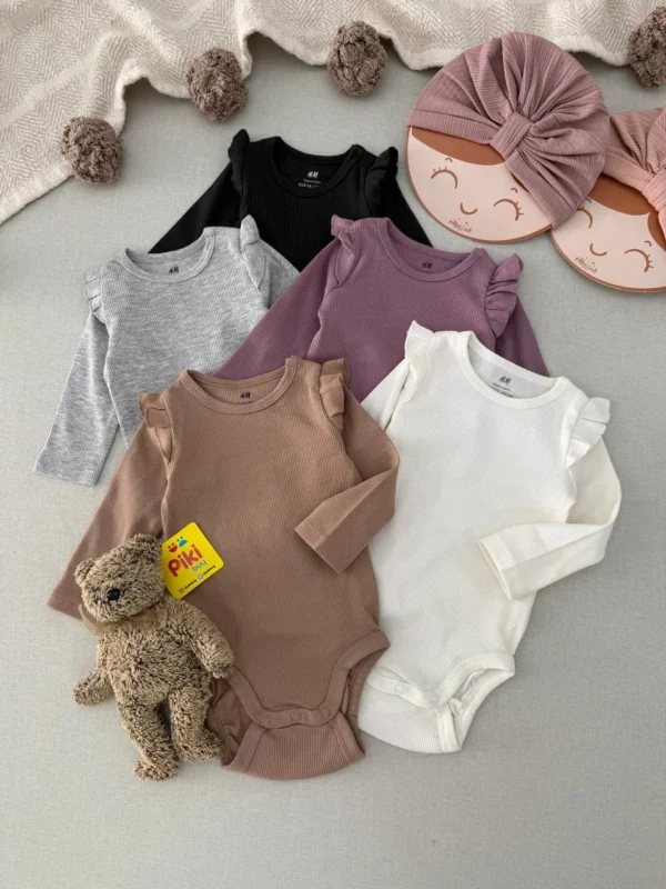 حراج بادی آستین بلند کبریتی مجلسی چیندار برند H&M - Image 6
