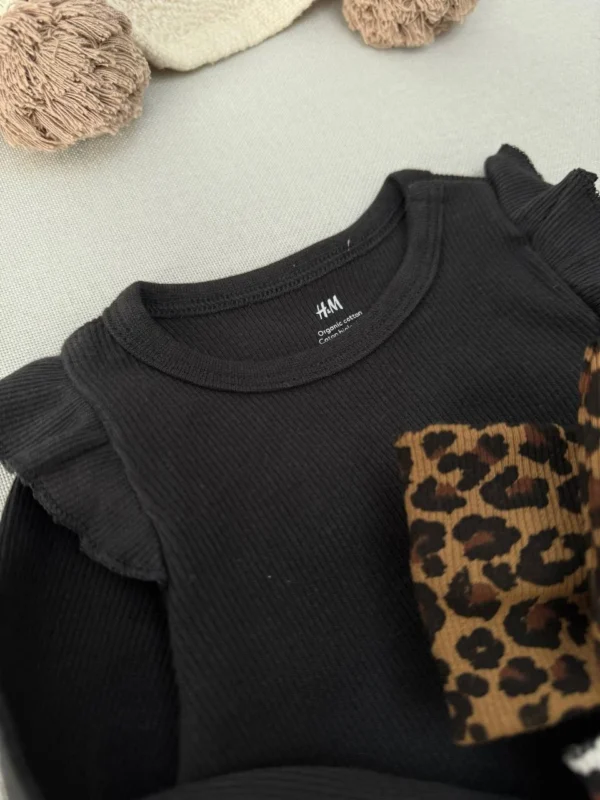 حراج بادی آستین بلند کبریتی مجلسی چیندار برند H&M - Image 3