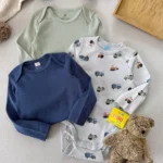 ست ۳ عددی بادی نوزادی H&M طرح ماشین در پیکی بای