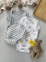 پک بادی نوزادی H&M آستین بلند طرح سگ و ساده در فروشگاه پیکی بای