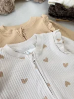 سرهمی نوزادی کبریتی زیپ‌دار H&M طرح قلب، جنس نرم و ضد حساسیت