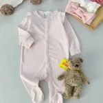 سرهمی جورابدار برند H&M صورتی ملیح ساده سرشانه چیندار