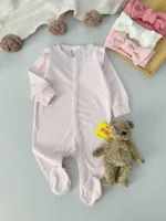 سرهمی جورابدار برند H&M صورتی ملیح ساده سرشانه چیندار
