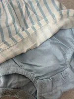 بادی پیراهنی نوزادی برند Sinsay آستین کوتاه آبی طرح گل - Image 2