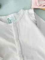 سرهمی جورابدار برند H&M صورتی ملیح ساده سرشانه چیندار - Image 2